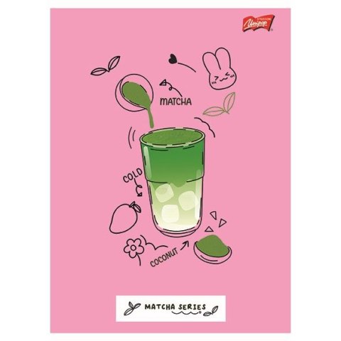 Zeszyt A5 Matcha Mood 32k. 70g krata Unipap