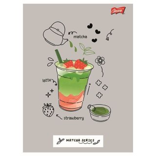 Zeszyt A5 Matcha Mood 32k. 70g podwójna linia kolor Unipap