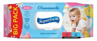 Chusteczki higieniczne nawilżane dla dzieci 120 szt Superfresh (BS-SF-619010)