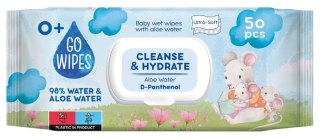 Chusteczki higieniczne nawilżane dla dzieci z wodą aloesową i d-pantenolem 50 szt Gowipes (BS-GW-657098)