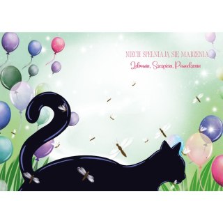 Kartka składana A5 Karnet A5 WITCH CAT Henry (5908451980979)