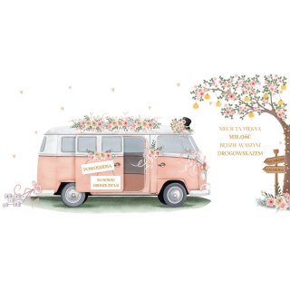 Kartka składana kw KW ŚLUB BRZOSKWINIOWE AUTO Henry (5908451984595)