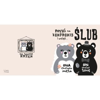 Kartka składana kw KW ŚLUB MIŚKI Henry (5908451984533)