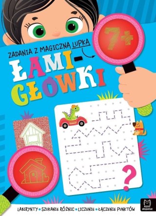 Książeczka edukacyjna Zabawy z magiczną lupką. Łamigłówki 7+ Aksjomat (4498)