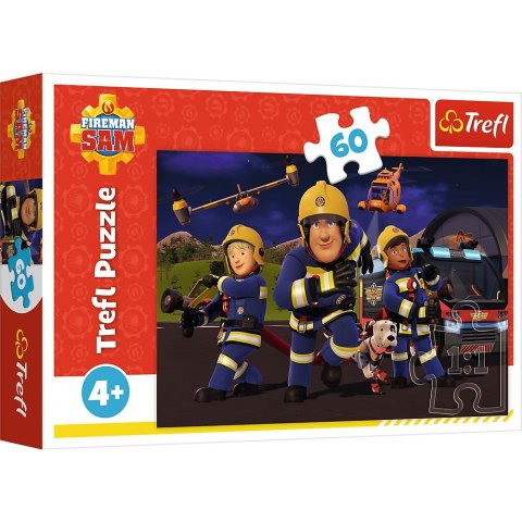 Puzzle Fireman Sam Bohater w mundurze 60 el. Trefl (17413)