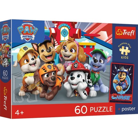 Puzzle Paw Patrol PREMIUM PLUS KIDS Psie popołudnie 60 el. Trefl (17432)