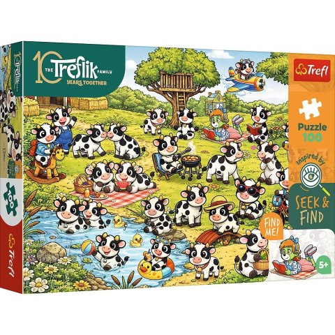 Puzzle Trefliki Świat krówek 100 el. Trefl (16584)