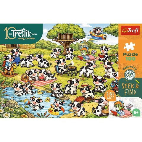 Puzzle Trefliki Świat krówek 100 el. Trefl (16584)