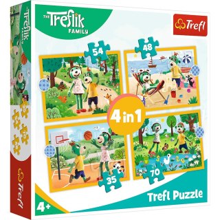 Puzzle Trefliki na wakacjach 4w1 el. Trefl (34623)