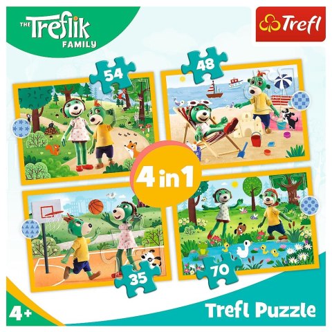 Puzzle Trefliki na wakacjach 4w1 el. Trefl (34623)