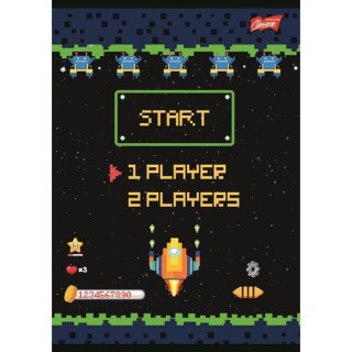 Zeszyt A5 PIXEL UNIVERSE 16k. 70g podwójna linia kolor Unipap