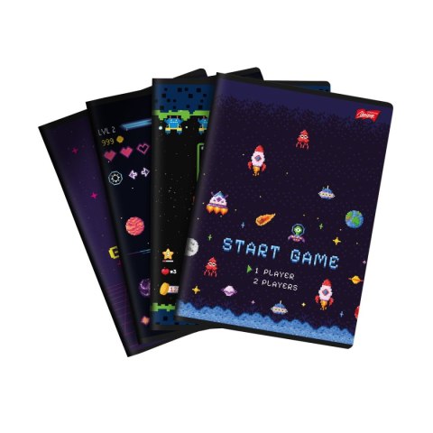 Zeszyt A5 PIXEL UNIVERSE 16k. 70g podwójna linia kolor Unipap