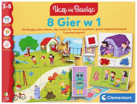 Gra edukacyjna UCZĘ SIĘ BAWIĄC 8 GIER W 1 Clementoni (50414)