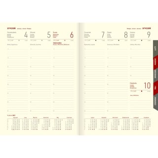 Kalendarz książkowy (terminarz) Cross czerwony A5 Wokół Nas (204 A5TRK)