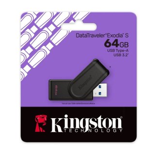 Kingston pamięć DataTraveler Exodia S | USB 3.2 | 64GB | czarny