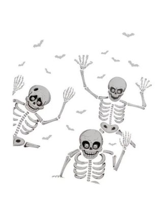 Ozdoba halloweenowa ELEKTROSTATYCZNA DEKORACJA NA OKNO SZKIELETY XL Arpex (HA9911)