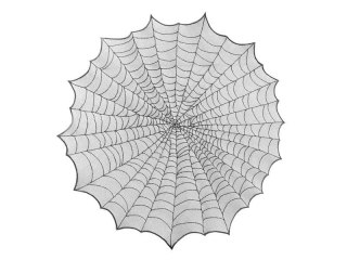 Ozdoba halloweenowa Obrus Pajęczyna, 124cm Partydeco (OBRU4)