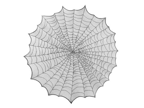Ozdoba halloweenowa Obrus Pajęczyna, 124cm Partydeco (OBRU4)