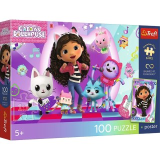 Puzzle Gabby PREMIUM PLUS KIDS Kolorowy koci świat 100 el. Trefl (16551)