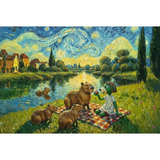 Puzzle Karmiąc kapibary 100 el. Trefl (16563)