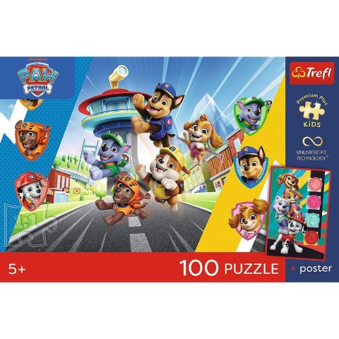 Puzzle Paw Patrol PREMIUM PLUS KIDS Psia przygoda 100 el. Trefl (16550)