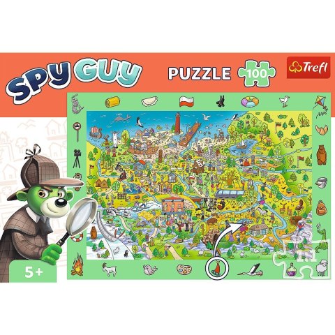 Puzzle Rodzina Treflików Spy Guy - Polska 100 el. Trefl (15596)