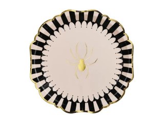 Talerz jednorazowy Pająk, 23 cm, mix papier śr. 230mm 6 szt Partydeco (TPP101)