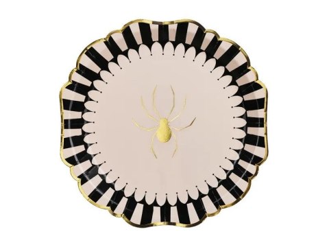 Talerz jednorazowy Pająk, 23 cm, mix papier śr. 230mm 6 szt Partydeco (TPP101)