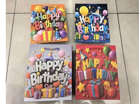 Torba prezentowa A4 HAPPY BIRTHDAY 41,5x30x12cm [mm:] 415x300x 120 Adar (637863)