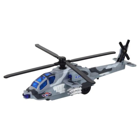 Helikopter Wojskowy Śmigłowiec Militarny Aluminiowy Mix Dźwięk Światła Lean (16530)