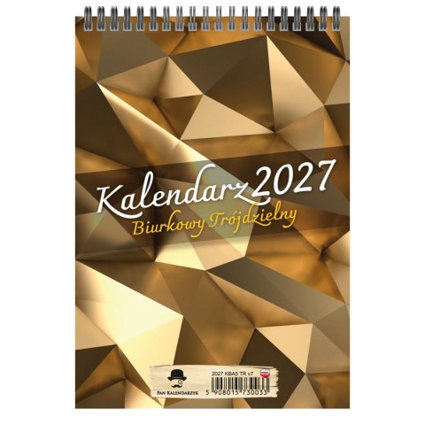Kalendarz biurkowy PIONOWY biurkowy trójdzielny A5 Avanti (KBA5-TR)