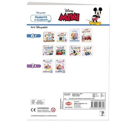 Książka dla dzieci Disney uczy. Miki. Zadania w kratkach Ameet (ULK 9301)