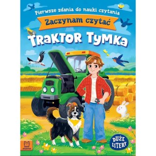 Książka dla dzieci Zaczynam czytać. Duże litery. Pierwsze zdania do nauki czytania. Traktor Tymka Aksjomat