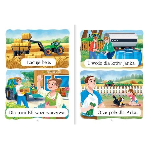 Książka dla dzieci Zaczynam czytać. Duże litery. Pierwsze zdania do nauki czytania. Traktor Tymka Aksjomat