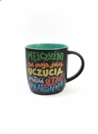 Kubek wielokrotnego użytku Mężczyźni też maja uczucia 360ml Kukartka (TB-004)