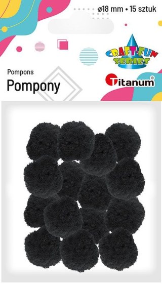Pompony Craft-Fun Series czarne 15 szt Titanum