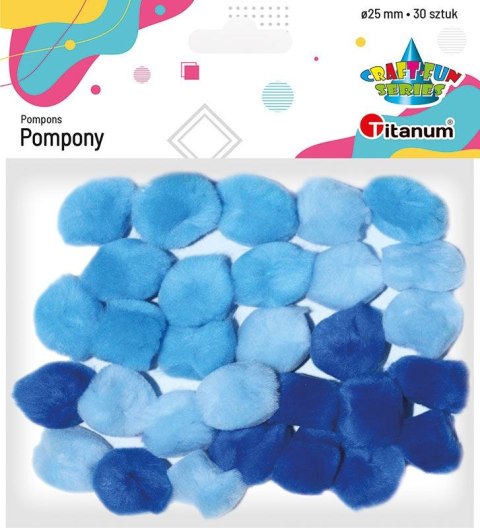 Pompony Craft-Fun Series niebieski 30 szt Titanum (283066)