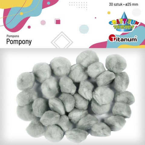 Pompony Craft-Fun Series szary 30 szt Titanum (21005)