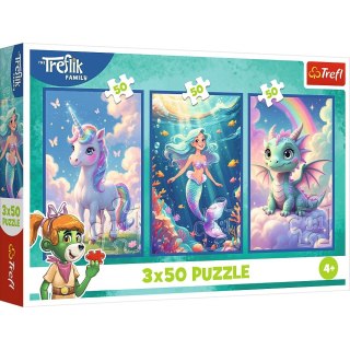 Puzzle Trefliki Razem w kolorowym świecie 3x50 el. Trefl (34879)