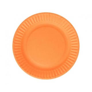 Talerz jednorazowy pomarańczowe, 18 cm, 6 szt. papier śr. 180mm 6 szt Godan (PF-TPPO)