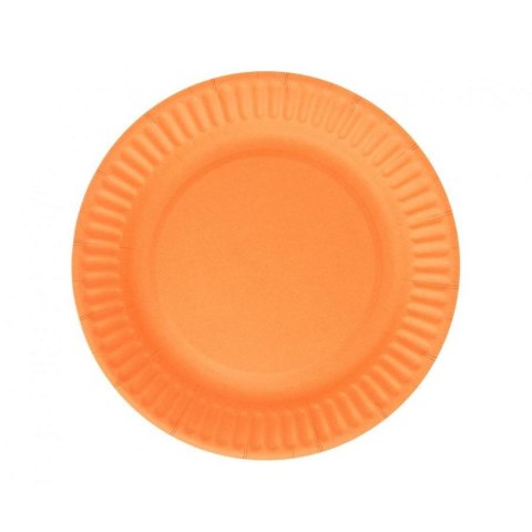 Talerz jednorazowy pomarańczowe, 18 cm, 6 szt. papier śr. 180mm 6 szt Godan (PF-TPPO)