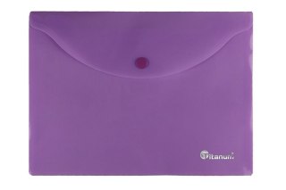 Teczka kopertowa PP Titanum A4 czerwona transparentna prążki (TK4TRE)