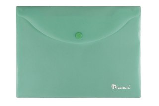 Teczka kopertowa PP Titanum A4 czerwona transparentna prążki (TK4TRE)
