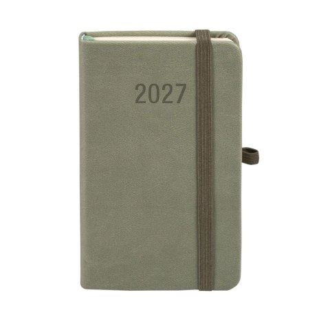 Kalendarz książkowy (terminarz) 2027 MEMOFIX tygodniowy, oliwkowy A6 150mm x 87mm Antra (Kal001473)