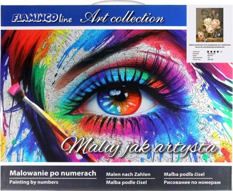 Zestaw kreatywny Malowanie po numerach 40x50cm Bukiet 2 Flamingo Line (FSY757)