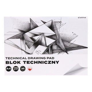 Blok techniczny A4 biały 170g 10k Starpak (587755)