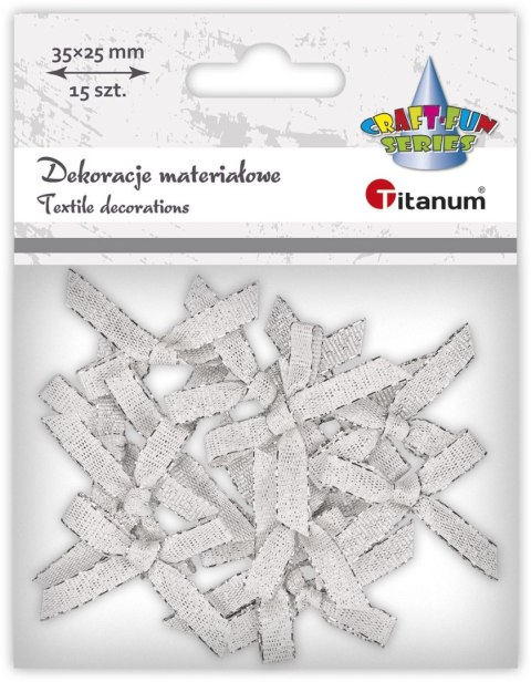 Ozdoba materiałowa Craft-Fun Series Kokardki srebrne Titanum (26CR0262-B)