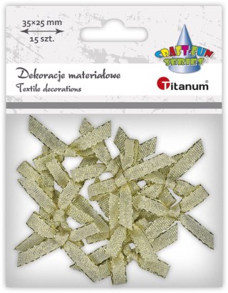 Ozdoba materiałowa Craft-Fun Series Kokardki złote Titanum (26CR0262-A)