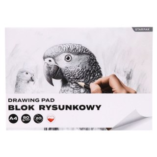 Blok rysunkowy A4 biały 80g 20k Starpak (588812)