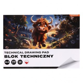 Blok techniczny A4 biały 170g 10k Starpak (587753)